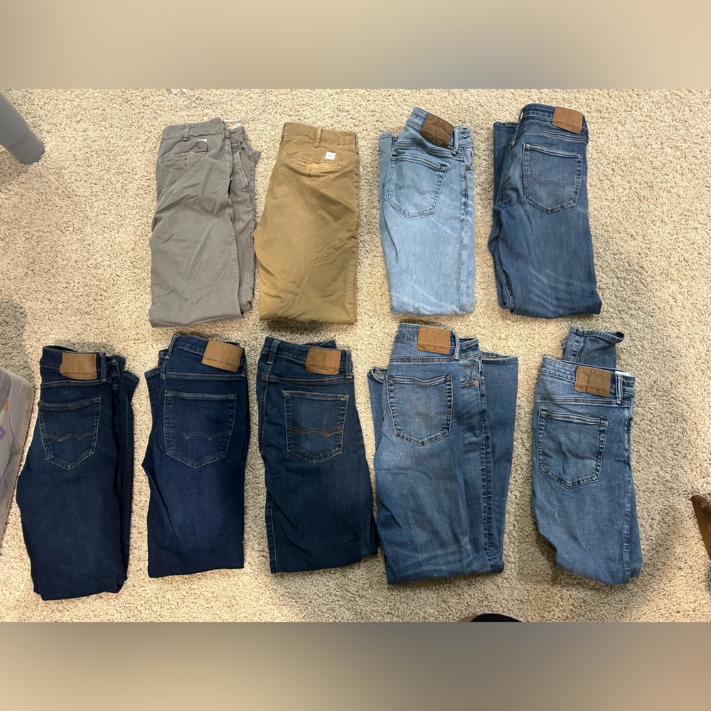 Collection of American Eagle Slim Jeans and Other Pants